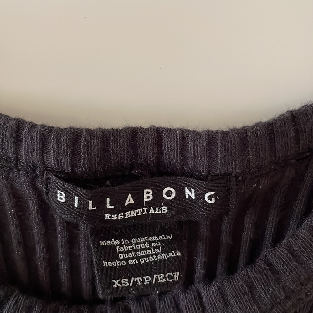 Billabong Ribbed Tank Top Crip Rib Tee Black - Picture 6 of 14